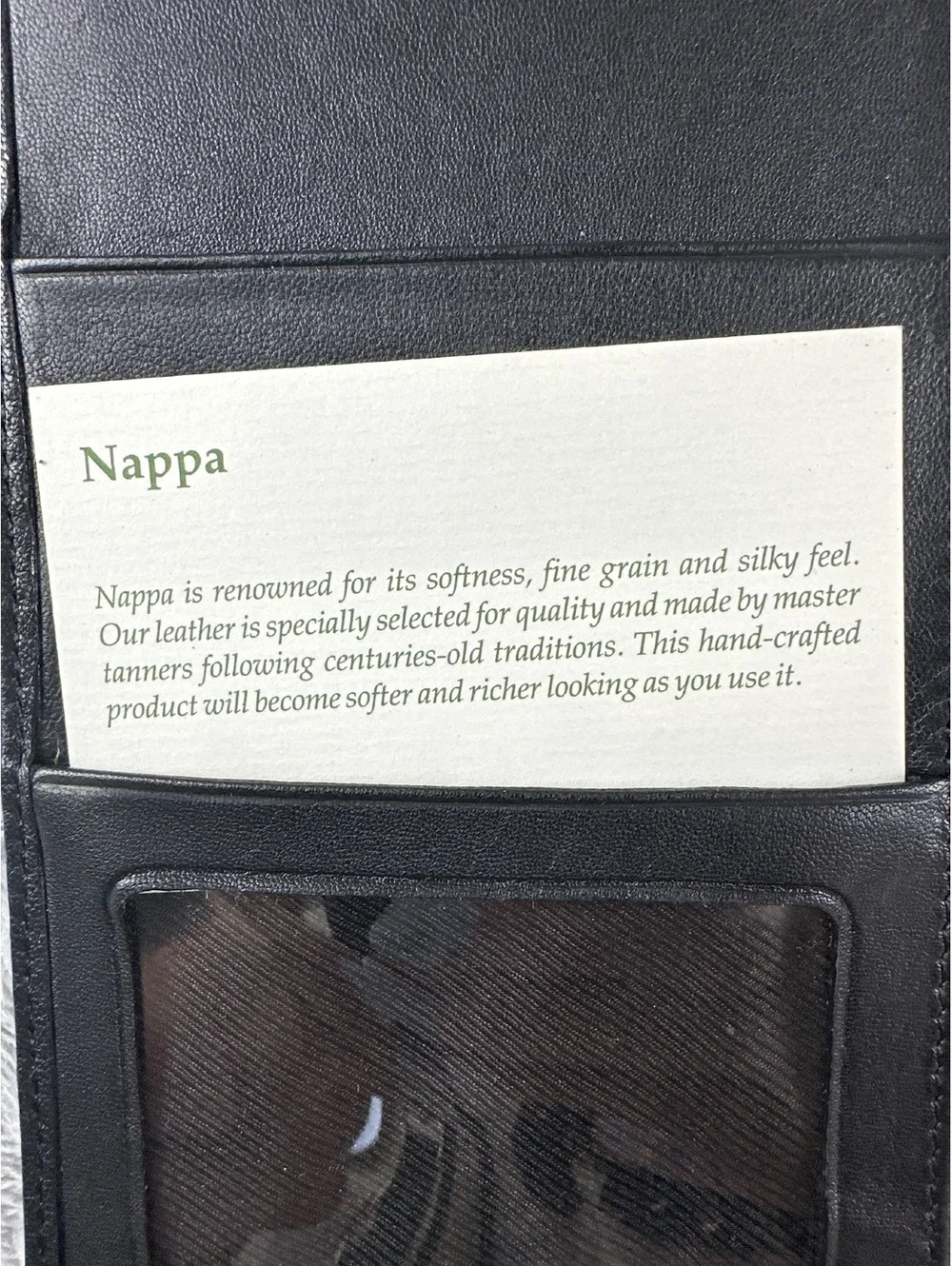 New Johnston & Murphy Black Slimfold Nappa Leather Long Wallet with Box